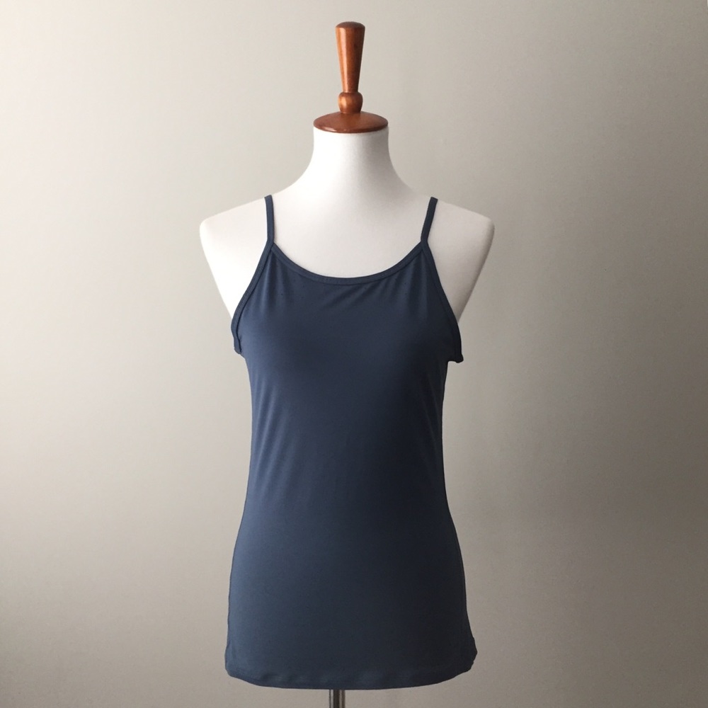Nike Dri Fit High Neck Open Back Logo Strap Tank